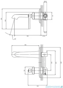 Omnires Armance bateria umywalkowa podtynkowa mosiądz szczotkowany AM5215BSB - Baterie umywalkowe - miniaturka - grafika 2