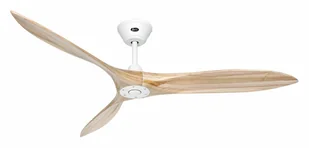 Energooszczędny wentylator sufitowy z pilotem Eco Airscrew 152 cm biały mat / naturalne drewno - Wentylatory sufitowe - miniaturka - grafika 1