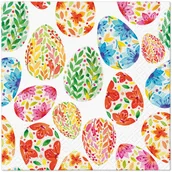 Szkolne artykuły papiernicze - Serwetki Paw Lunch WN Watercolor eggs mix nadruk bibuła [mm:] 330x330 (SDL140900) - miniaturka - grafika 1