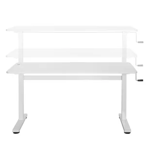 Biurko ręczna regulacja wys  Ergo Office, max 40 kg, max wys 117cm,  z blatem do pracy stojąco siedzącej, ER-401 W - Biurka - miniaturka - grafika 4