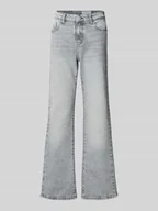 Spodnie damskie - Jeansy z szeroką nogawką i przetarciami model ‘YOLANDA’ - miniaturka - grafika 1