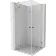Kabiny prysznicowe - Mexen Lunar L Duo kabina prysznicowa uchylna 85 x 85 cm, transparent, złota - 834L-085L-085P-50-00 - miniaturka - grafika 1