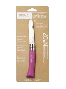 Opinel No. 7 noża dla dzieci, ze stali nierdzewnej, drewno bukowe, Pink OP01699 - Noże kuchenne - miniaturka - grafika 1