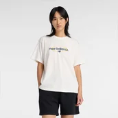 Koszulki i topy damskie - Koszulka damska New Balance WT61Z7OQSST beżowa - miniaturka - grafika 1