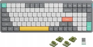 Nuphy - Air96 V2 Wireless Mechanical Keyboard - Bezprzewodowa Klawiatura Mechaniczna Slim Lunar Gray Moss - Klawiatury - miniaturka - grafika 1