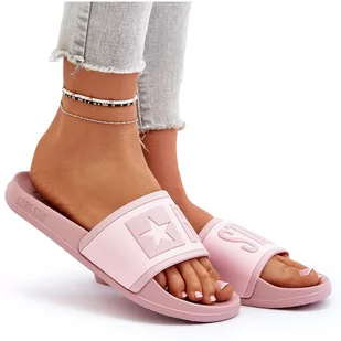 Damskie Klapki Big Star NN274A647 Różowe - Klapki i japonki damskie - miniaturka - grafika 1