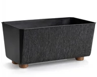 Donice - HowHomely Skrzynka na kwiaty Salvia texelle czarna 28,5x17cm - miniaturka - grafika 1