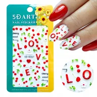 Ozdoby do paznokci - Naklejki 5d Do Zdobienia Paznokci Wzorki Czereśnie K067 - miniaturka - grafika 1