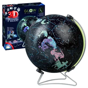 Ravensburger Puzzle 3D Globus Świecący W Ciemności Model Przestrzenny Konstelacje Gwiazd 190 El. 6+ - Puzzle - miniaturka - grafika 1