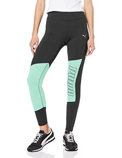 Puma Graphic Tight legginsy damskie z logo 7/8 czarny Puma Black-green Glimmer L - Legginsy - miniaturka - grafika 1