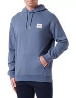 Bluzy męskie - Lee Męska bluza z kapturem z kapturem, szary, 5XL - miniaturka - grafika 1