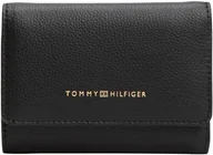 Portfele - Tommy Hilfiger Portfel damski Th Logotape Trifold Aw0aw17477, czarny (czarny), One Size - miniaturka - grafika 1