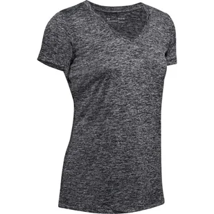 Koszulka damska Under Armour  Tech V-Neck-GRY XS - Koszulki sportowe damskie - miniaturka - grafika 1