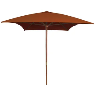vidaXL Parasol ogrodowy na drewnianym słupku, terakota, 200x300 cm 313759 - Parasole ogrodowe - miniaturka - grafika 7