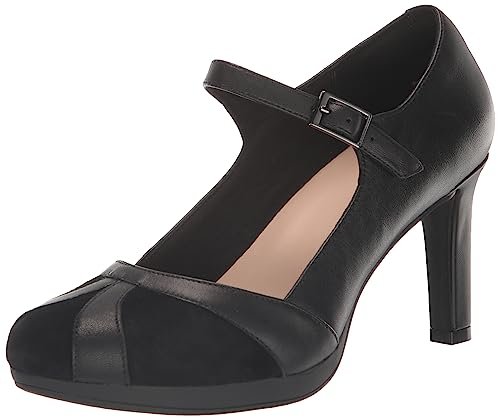 Clarks Damskie czółenka Ambyr, Czarna kombinacja, 42.5 EU
