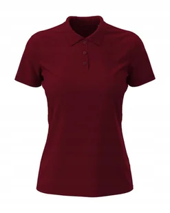 Koszulka damska polo T-shirt bawełniany Polówka Stedman ST9160 Bordeaux XS - Koszulki i topy damskie - miniaturka - grafika 1