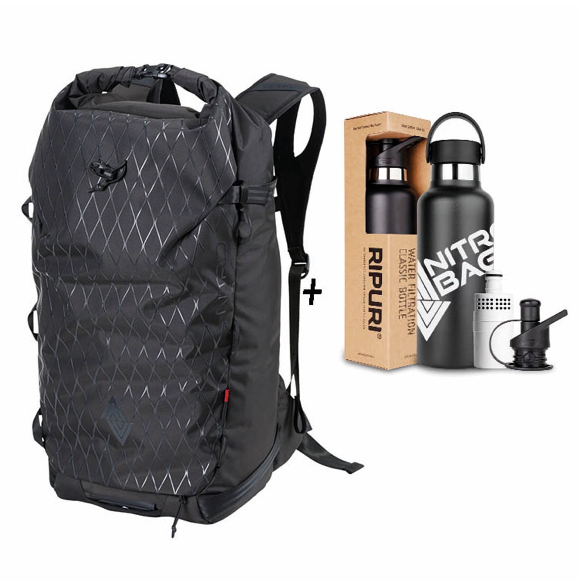 NITRO plecak turystyczny Splitpack 30 X Ripuri Set 22L Phantom czarny