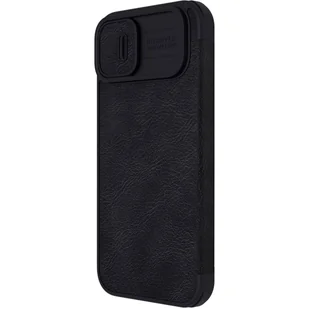 Nillkin Qin Leather Pro Case etui iPhone 14 osłona na aparat kabura pokrowiec obudowa z klapką czarny - Etui i futerały do telefonów - miniaturka - grafika 4