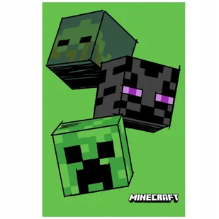 Koc Minecraft Moby Creeper Zombie 100×150 Polarowy Dla Dziecka - Koce i narzuty dla dzieci - miniaturka - grafika 1