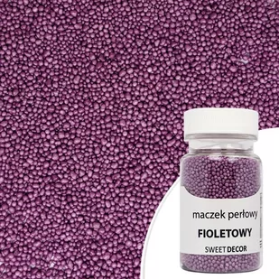 Posypka cukrowa MACZEK PERŁOWY FIOLETOWY Sweet Decor, 50 g - Dodatki do ciast w proszku - miniaturka - grafika 1