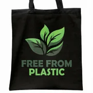 Torby i wózki na zakupy - Torba bawełniana czarna na zakupy Eco Ekologia Przyroda Prezent - miniaturka - grafika 1