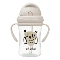 Bidony dla dzieci - Bidon z chowaną słomką sowa - miniaturka - grafika 1