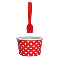 Inne naczynia kuchenne - ZakDesigns Miseczka na lody z łyżeczką ZAKDESIGNS, czerwona, 8x5,5 cm - miniaturka - grafika 1