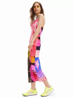 Sukienki - Desigual Sukienka letnia Montpellier 23SWVW38 Różowy Regular Fit - grafika 1