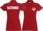 Odzież robocza - Promostars LPP - Koszulka Polo damska RATOWNIK czerwona - miniaturka - grafika 1