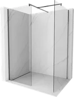 Ścianki i drzwi prysznicowe - Mexen Kioto ścianka prysznicowa Walk-in 135 x 120 cm, transparent, gun gray szczotkowany - 800-135-202-66-00-120 - miniaturka - grafika 1