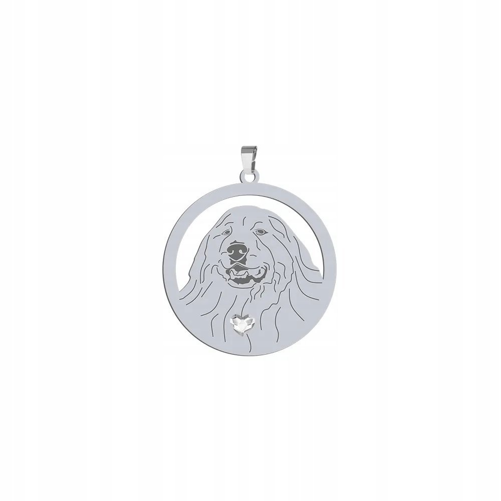 Zawieszka Srebrna z psem Pirenejski Pies Górski 925 Kobieta GRAWER GRATIS