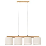 Lampy sufitowe - Britop Wisząca LAMPA boho BOHO 529110404 abażurowa OPRAWA tuby ZWIS skandynawski beżowy - miniaturka - grafika 1