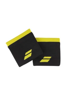 Babolat Logo Wristband (2 szt.) - black/yellow 5UA1261-2015 - Tenis ziemny - miniaturka - grafika 1