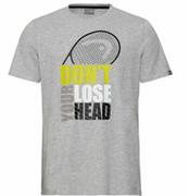 Koszulki sportowe męskie - HEAD Return T-shirt M Grey Melange 2020 - miniaturka - grafika 1