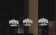 Lampy sufitowe - Italux DOSTĘPNA OD RĘKI Lampa wisząca, sufitowa pasek Biały, potrójna Cubric MD - miniaturka - grafika 1