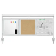 Akcesoria na biurko - Przegroda biurkowa / organizer Ergo Office, max. obciążenie 10kg, biała i - miniaturka - grafika 1