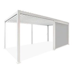 Opuszczana roleta do pergoli Premium White 3m - Gutroof - Kratki i pergole - miniaturka - grafika 1