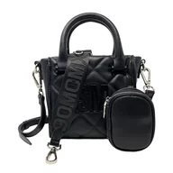 Torebki damskie - Steve Madden Bbabi pikowany górny uchwyt crossbody, Czarny, One Size - miniaturka - grafika 1
