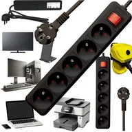 Listwy zasilające - Listwa zasilająca Bounn BOUNN listwa zasilajÄ ca antyprzepiÄciowa 5 gniazd 1,5 m czarna 16A BLZ-4-BL - miniaturka - grafika 1