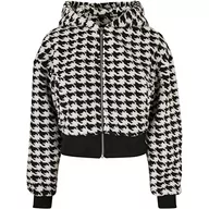 Kurtki damskie - Urban Classics damska kurtka oversized AOP Sherpa, czarny, M - miniaturka - grafika 1