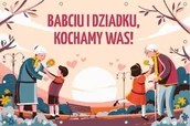Pomoce naukowe - Babciu i Dziadku Kochamy Was- Baner do szkoły i przedszkola - miniaturka - grafika 1