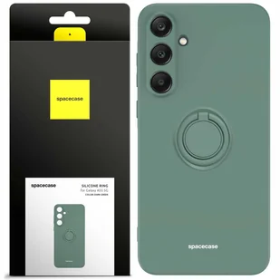 Spacecase Etui Silicone Ring Galaxy A55 5G dark green - Etui i futerały do telefonów - miniaturka - grafika 1