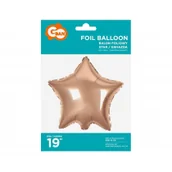 Balony i akcesoria - GoDAN Balon Gwiazda 19" różowe-złoto, hitowy kolor sezonu BFOL/6824-5 - miniaturka - grafika 1