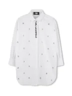 Sukienki i spódniczki dla dziewczynek - Karl Lagerfeld Kids Sukienka koszulowa Z30463 S Biały Relaxed Fit - miniaturka - grafika 1