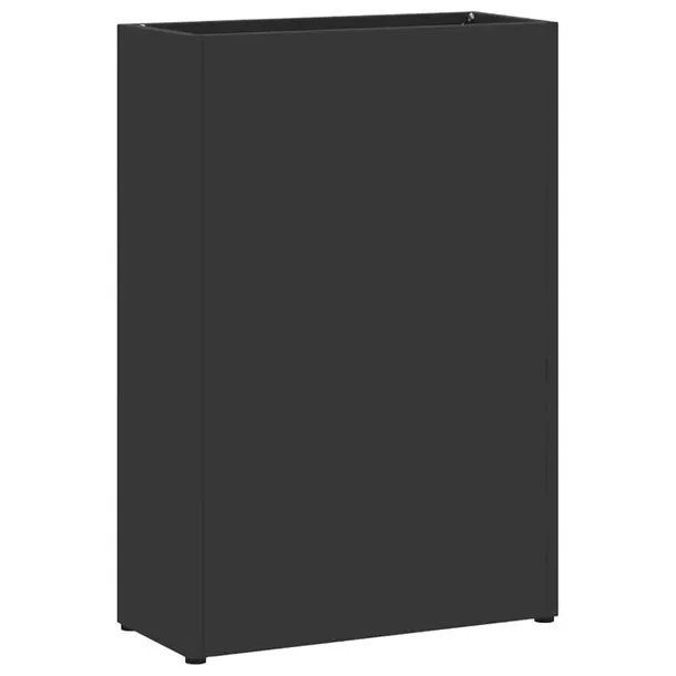Stojak na parasol z przechowywaniem Czarny 28 x 12 x 41 cm Stal