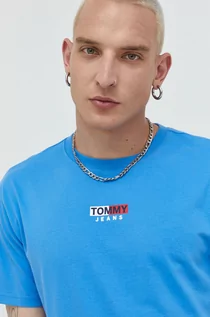 Koszulki męskie - Tommy Jeans t-shirt bawełniany DM0DM13821.9BYY z nadrukiem - grafika 1