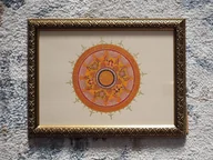 Obrazy i zdjęcia na płótnie - Obrazek orientalna mandala ORANGE - miniaturka - grafika 1