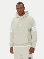Bluzy męskie - adidas Bluza Future Icons 3-Stripes JW7099 Beżowy Regular Fit - miniaturka - grafika 1