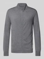 Swetry męskie - Kurtka z dzianiny o kroju slim fit ze stójką - miniaturka - grafika 1