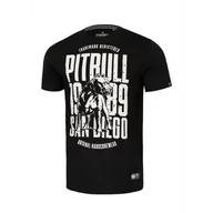 Koszulki sportowe męskie - Pit Bull T-Shirt San Diego Dog Black - miniaturka - grafika 1